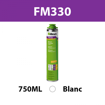 Mousse élastique 2en1 "FM330" Blanc 750ML ILLBRUCK