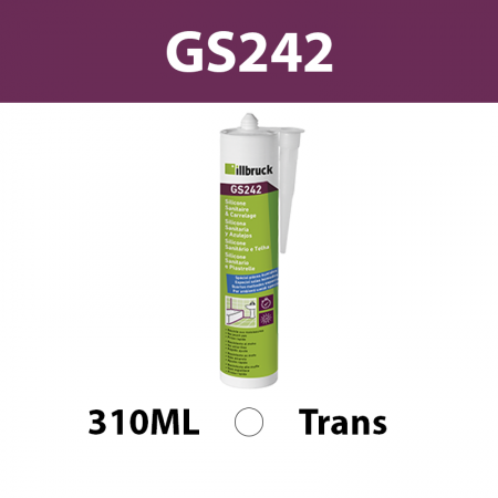 Mastic silicone Sanitaire & Carrelage "GS242" Translucide 310ML ILLBRUCK