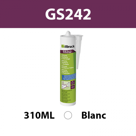 Mastic silicone Sanitaire & Carrelage "GS242" Translucide 310ML ILLBRUCK
