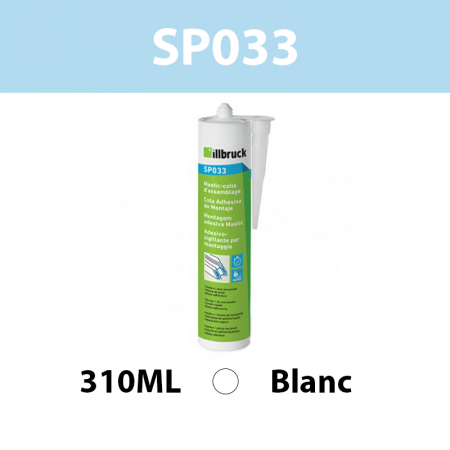 Mastic colle hybride d'assemblage "SP033" Blanc 310ML ILLBRUCK