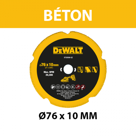Disque diamant Ø76 mm béton DEWALT