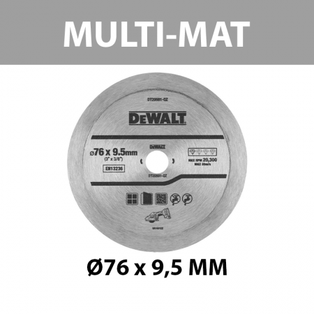 Disque diamant Ø76 mm multi-matériaux DEWALT