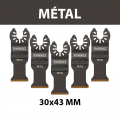 Lot de 5 lames 30x43 mm pour multi-cutter Métal DEWALT