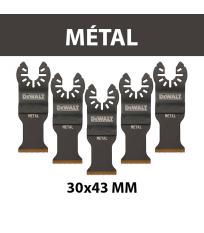 Lot de 5 lames 30x43 mm pour multi-cutter Métal DEWALT