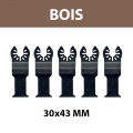 Lot de 5 lames 30x43 mm pour multi-cutter coupe rapide Bois DEWALT