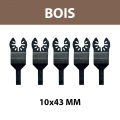 Lot de 5 lames 10x43 mm pour multi-cutter Bois DEWALT