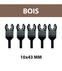 Lot de 5 lames 10x43 mm pour multi-cutter Bois DEWALT