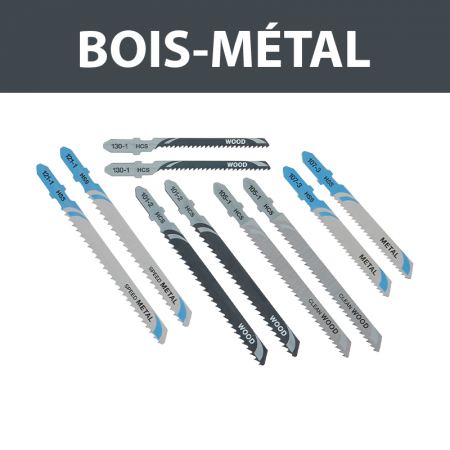 Coffret de 10 lames de scie sauteuse bois et métal DEWALT