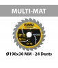 Lame de scie circulaire Multimatériaux Ø 190 mm Runtime DEWALT