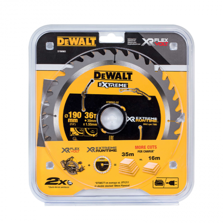 Lame de scie circulaire XR Runtime Multi-matériaux Ø190 mm DEWALT
