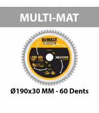 Lame de scie circulaire XR Runtime Multi-matériaux Ø190 mm DEWALT