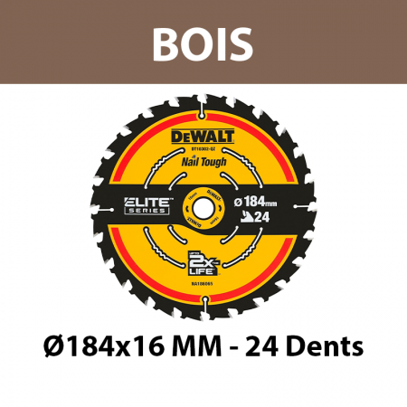 Lame de scie circulaire Elite Bois Ø184 mm DEWALT