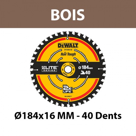 Lame de scie circulaire Elite Bois Ø184 mm DEWALT