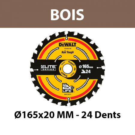 Lame de scie circulaire Elite Bois Ø165 mm DEWALT