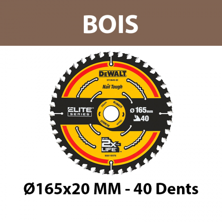 Lame de scie circulaire Elite Bois Ø165 mm DEWALT