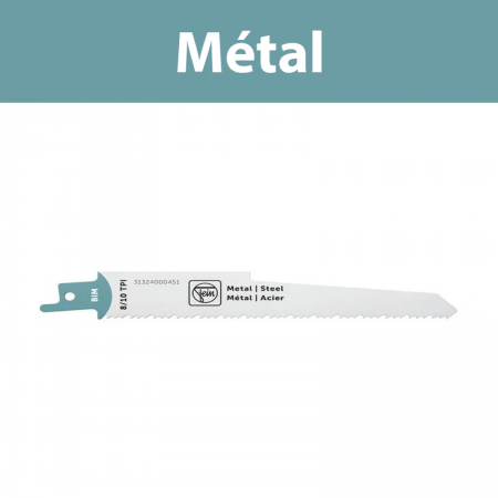 Lame de scie sabre pour métal BIM 130 T8/10 MS FEIN