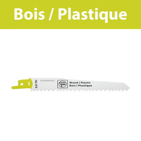 Lame de scie sabre pour bois et plastique BIM 130 T5 / 8WP FEIN