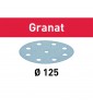Disque abrasifs Granat D125 mm pour enduits, apprêts, laques FESTOOL