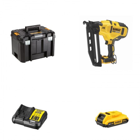Cloueur de finition 18 Ga 18V DCN680NT-XJ + 1 batterie 18V 2 Ah + 1 chargeur DCB112-QW DEWALT