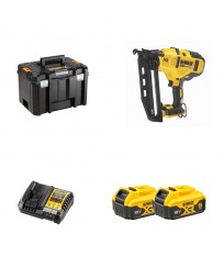 Cloueur de finition 18 Ga 18V DCN680NT-XJ + 2 batteries 18V 5 Ah + 1 chargeur DCB1104-QW DEWALT