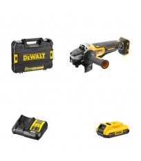 Meuleuse Ø125 mm DCG406NT-XJ + 1 batterie 18V 2 Ah + 1 chargeur DCB112-QW DEWALT