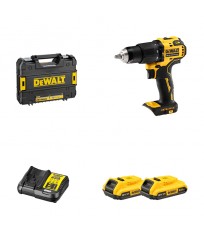 Perceuse visseuse à percussion 18V DCD709NT-XJ + 2 batteries 18V 2 Ah + chargeur DCB112-QW DEWALT