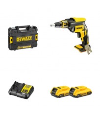 Visseuse à plâtre 18V DCF620NT-XJ + 2 batteries 18V 2 Ah + chargeur DCB112-QW DEWALT