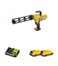 Pistolet à mastic 18V DCE560 + 2 batteries 18V 2 Ah + 1 Chargeur DCB112-QW DEWALT