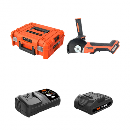 Meuleuse d'angle Ø125 AG18+ 18V + 1 batterie 18V 2 Ah + chargeur rapide SPIT