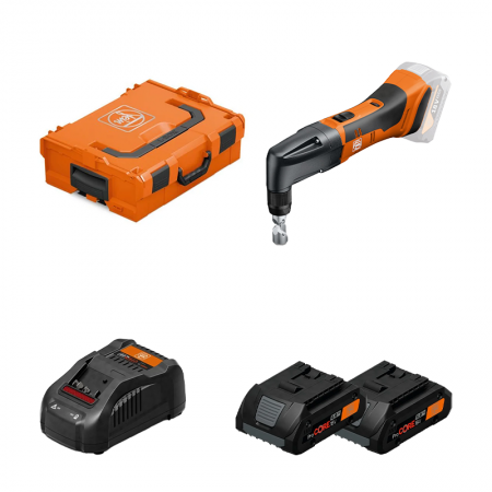 Grignoteuse ABLK 18 1,6 E AS + 2 batteries ProCORE 18V 4 Ah AS + chargeur GAL 1880 CV AS  FEIN
