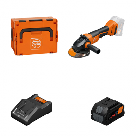 Meuleuse Ø125 mm CCG 18-125-10 PD AS + 1 batterie ProCore 18V 8 Ah AS + 1 chargeur GAL 18V-160 CV AS FEIN