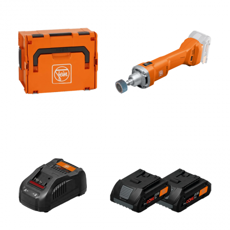 Meuleuse droite AGSZ 18-280 BL AS + 2 batteries ProCore 18V 4 Ah AS + 1 chargeur GAL 1880 CV AS FEIN