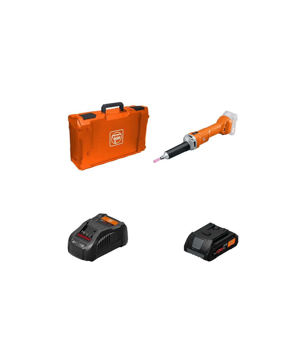 Meuleuse droite AGSZ 18-90 LBL AS + 1 batterie ProCore 18V 4 Ah AS + 1 chargeur GAL 1880 CV AS FEIN