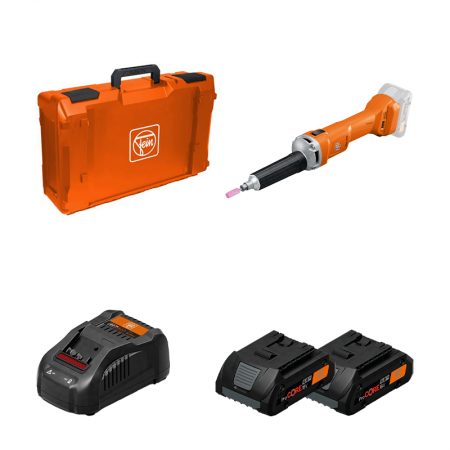 Meuleuse droite AGSZ 18-90 LBL AS + 2 batteries ProCore 18V 4 Ah AS + 1 chargeur GAL 1880 CV AS FEIN