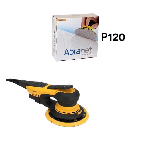 Ponceuse excentrique Ø125/150 mm DEROS II 5650CV + 50 Abranet Ø150mm P120 MIRKA