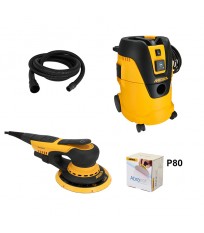Pack ponceuse excentrique DEROS II 5650CV + Aspirateur 1125L + Abranet MIRKA