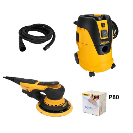 Pack ponceuse excentrique DEROS II 5650CV + Aspirateur 1125L + Abranet MIRKA