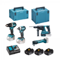 Pack de 4 machines 18V (DDF484 + DTD154 + DHR243 + DTM51) MAKITA