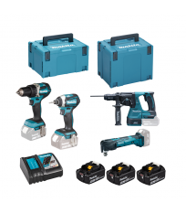 Pack de 4 machines 18V (DDF484 + DTD154 + DHR243 + DTM51) MAKITA