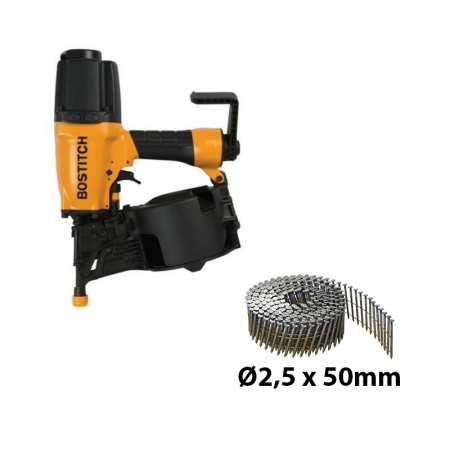 Pack Bardage Cloueur à rouleaux N75C-2-E + 7920 pointes Ø2,5x50mm INOX BOSTITCH