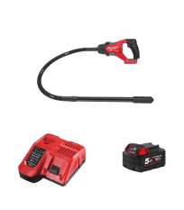 Aiguille vibrante 18V M18 1,2m + 1 batterie 18V 5 Ah + chargeur M12-18FC MILWAUKEE