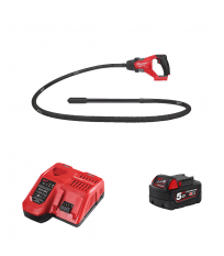 Aiguille vibrante 18V M18 FCVN24-0 + 1 batterie 18V 5 Ah + chargeur M12-18FC MILWAUKEE