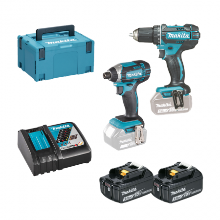 Pack Perceuse visseuse DDF482 + Visseuse à chocs DTD152 MAKITA