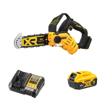 Tronçonneuse élagueuse 18V DCMPS520N-XJ + 1 batterie 18V 5 Ah + chargeur DCB1104-QW DEWALT
