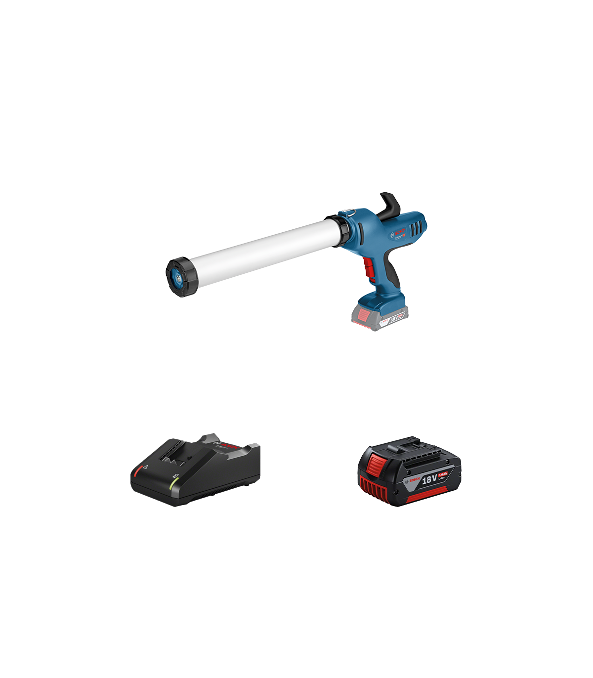 Pistolet à mastic GCG 18V-600 + 1 batterie GBA 18V 4 Ah + 1 chargeur GAL 18V-40 BOSCH
