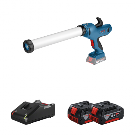 Pistolet à mastic GCG 18V-600 + 2 batteries GBA 18V 4 Ah + 1 chargeur GAL 18V-40 BOSCH