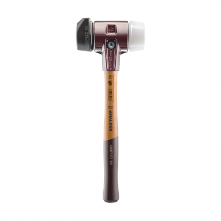 Maillet SIMPLEX caoutchouc chargé avec pied / superplastique Ø60mm HALDER