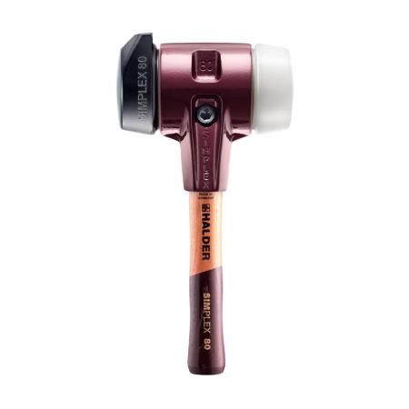 Maillet SIMPLEX caoutchouc chargé avec pied / superplastique Ø80mm HALDER