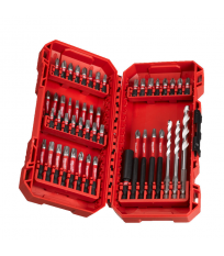 Coffret de 44 embouts de vissage Shockwave + 1 porte-embouts + 3 mèches MILWAUKEE
