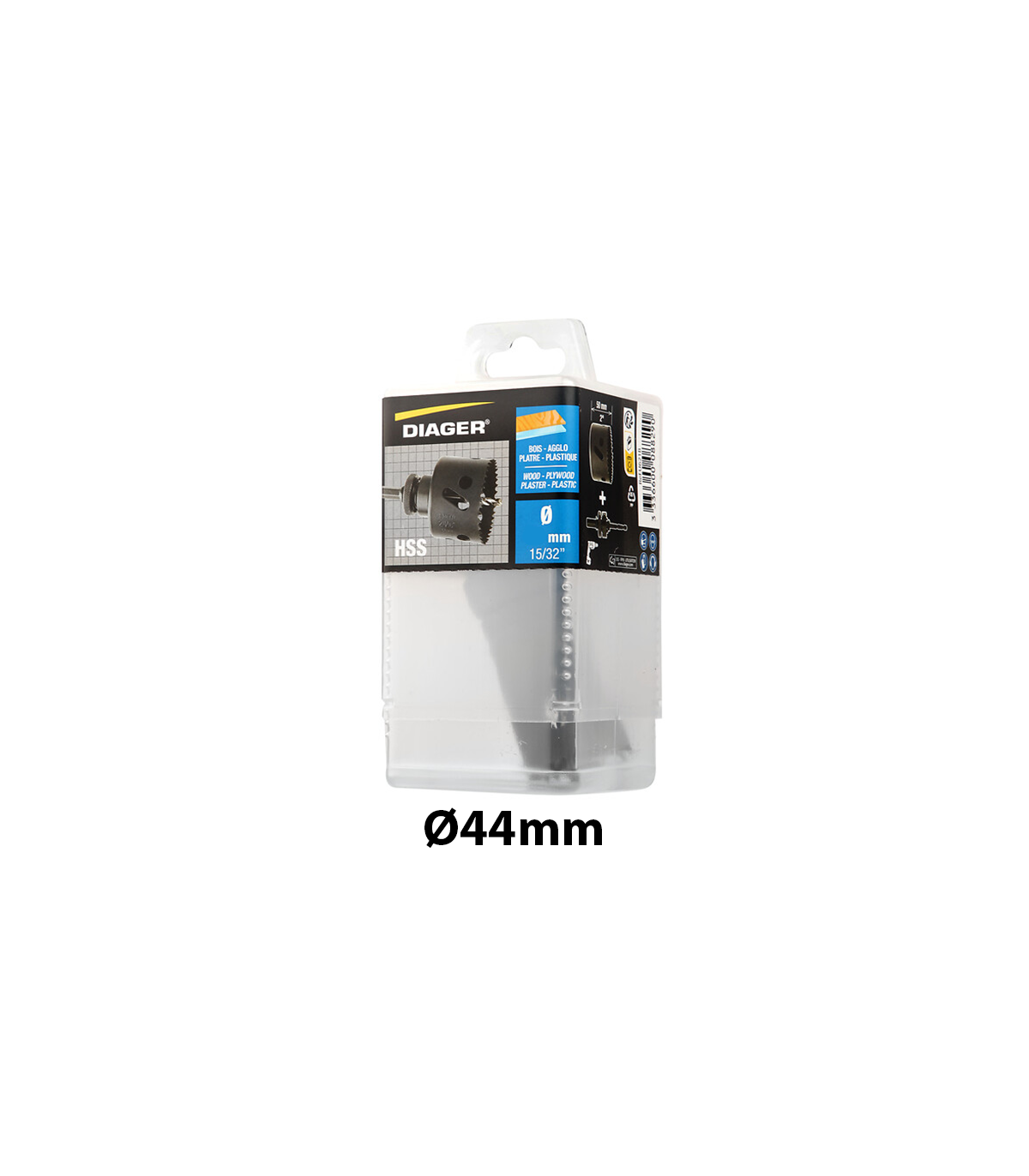 Kit scie cloche bi-métal Ø44mm DIAGER